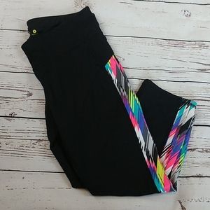 5/$25 Xersion Black Capri Athletic Leggings bright